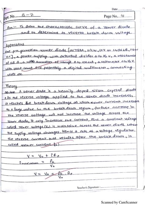 14. To Draw The Characteristic Curve of A Zener Diode and To Determine its Reverse Breakdown ...