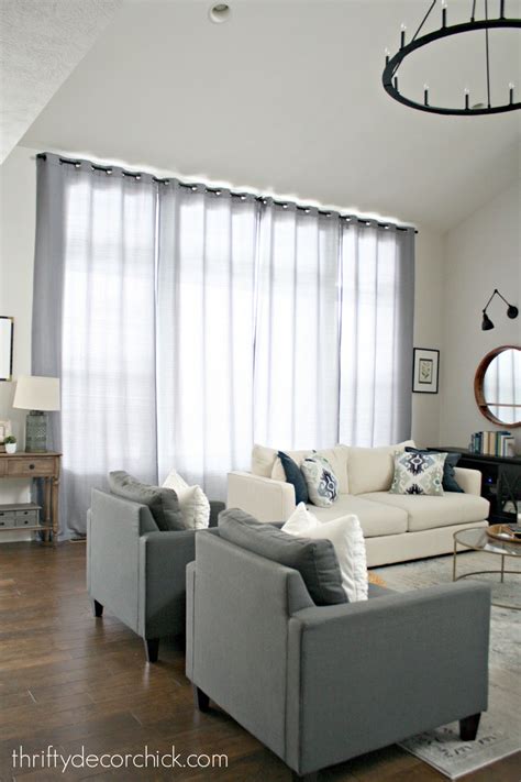 Affordable hardware & drapes for BIG windows | Thrifty Decor Chick ...