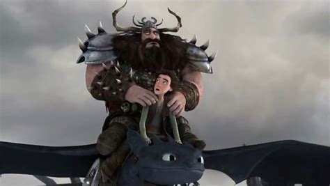 Toothless, Hiccup and Alvin the Treacherous working together to save Stoick Httyd Dragons ...