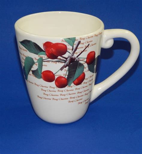 Collectible Harry & David 2008 Bing Cherry Cherries Coffee Tea Mug Cup 14 Oz | Mugs, Bing ...