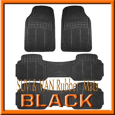 Fits GMC YUKON / YUKON DENALI SEMI CUSTOM BLACK RUBBER FLOOR MATS/ 4PCS ...