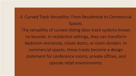 PPT - The Art of Elegance: Curved Sliding Door Track Systems Unveiled ...