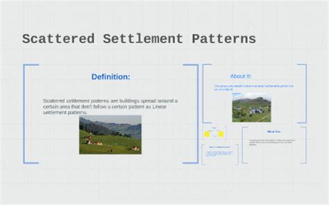 Scattered Settlement Patterns. by Sabrina Grant on Prezi