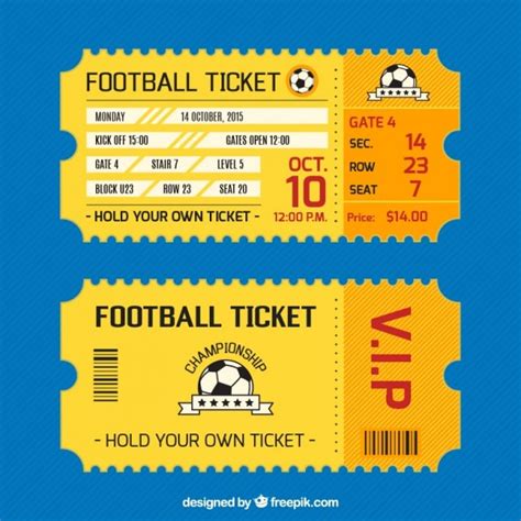 Premium Vector | Football Ticket Card