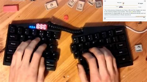 Ultimate Hacking Keyboard Typing Test Colemak - YouTube