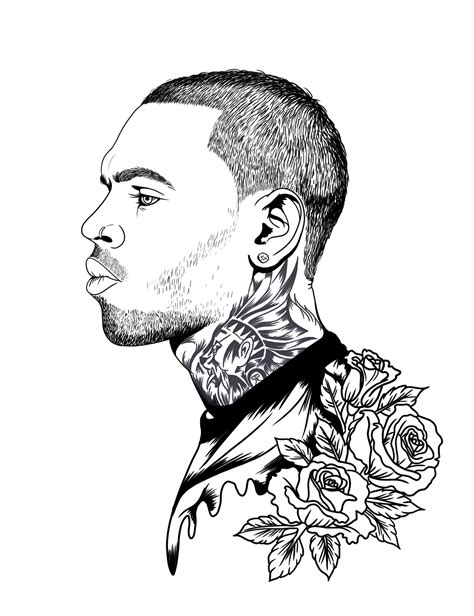 Digitial Portrait: Chris Brown on Behance