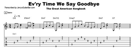 The Great American Songbook – Every Time We Say Goodbye | Lesson