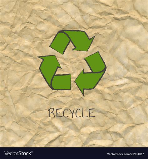 Recycle poster design with cardboard background Vector Image