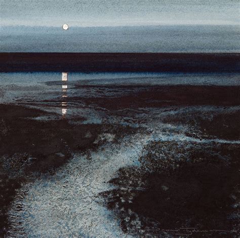 Dark Sea | Moonlight painting, Water painting, Seascape paintings