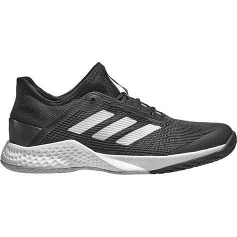 Adidas Mens Adizero Club Tennis Shoes - Black/Silver - Tennisnuts.com