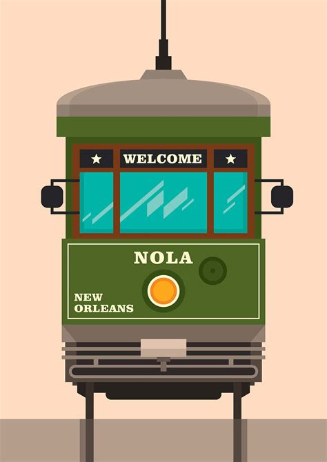 New Orleans streetcar 193971 Vector Art at Vecteezy