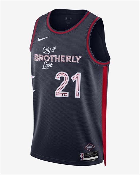 Joel Embiid Philadelphia 76ers City Edition 2023/24 Men's Nike Dri-FIT NBA Swingman Jersey. Nike UK