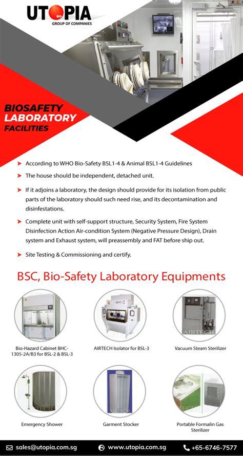 Bsc, Bio-Safety Laboratory Equipments – Utopia Aire Singapore | utopia.com.sg | Clean Room ...