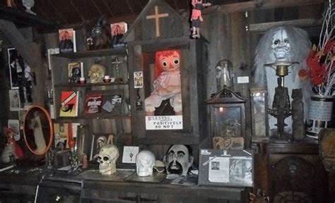 A look at just one wall of artifacts at the Warren's occult museum ...