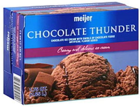 Meijer Chocolate Thunder Ice Cream - 1.75 QT, Nutrition Information | Innit