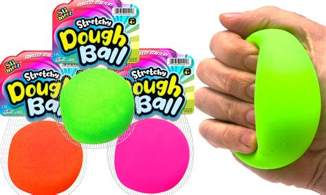 Buy Stretchy Balls Stress (1 Ball) by Fun a Ton | Soft Dough Stress Ball Pull and Stretch. Hand ...