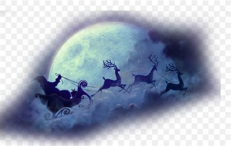 Santa And Reindeer Wallpaper