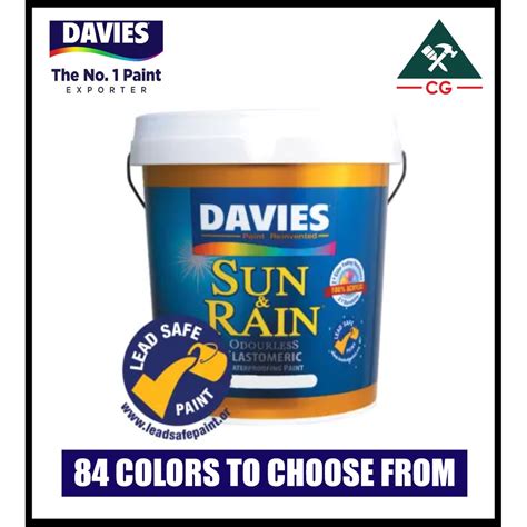 DAVIES 16 liters Sun and Rain Odorless Elastomeric Paint for Concrete/Masonry (Page 1) | Shopee ...