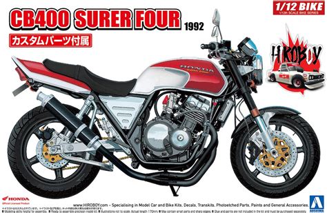 1:12 Honda CB400 Super Four 1992 c/w Custom Parts | AOS-055144 | Aoshima