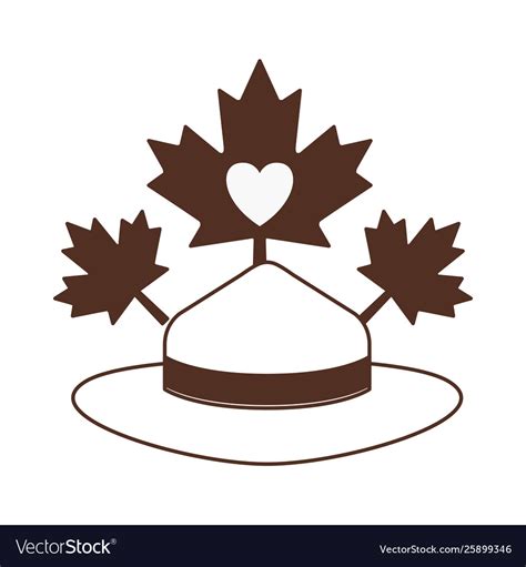 Maple leaf hat and canada design Royalty Free Vector Image