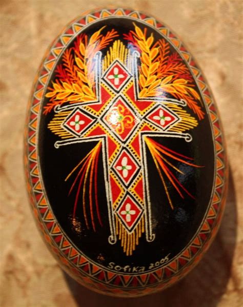 Beautiful Empty Cross Easter Egg | Ukrainian easter eggs, Easter eggs ...