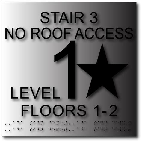 Stairwell Floor Number Signs with Braille - ADA & Fire Code Compliant ...