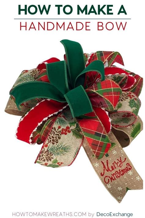 DIY Christmas Bow by Hand | Christmas bows diy, Diy wreath bow, Christmas bows