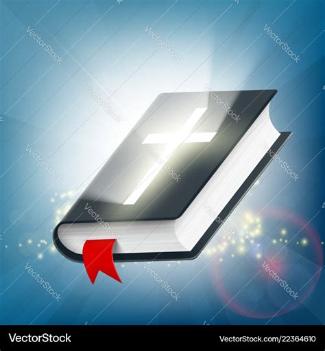 Holy bible on the background of light rays Vector Image