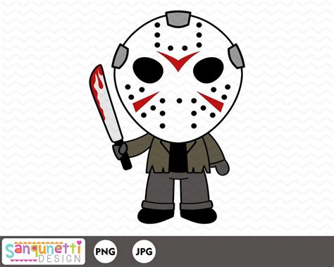 Jason Clipart Halloween Horror Character Digital Art Instant - Etsy