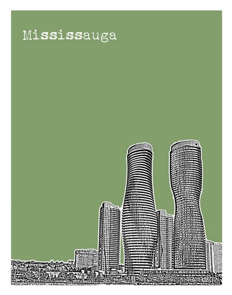 Mississauga Ontario Skyline Poster Art Print Canada - Etsy