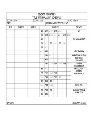 Audit Plan Example - Fill Online, Printable, Fillable, Blank | PDFfiller