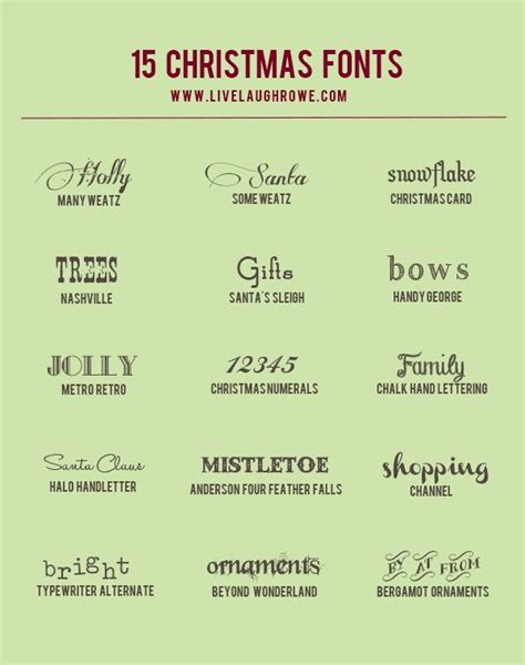 15 Free Christmas Fonts - Live Laugh Rowe