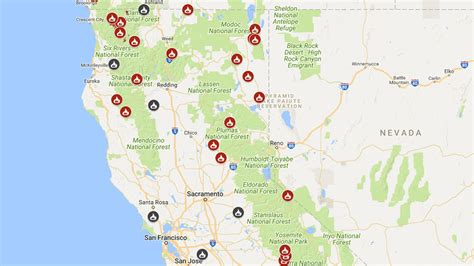 California Brush Fire Map