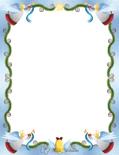 Printable Christmas Angel Page Border