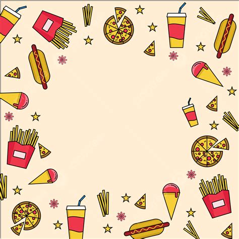 Vector Icon Wind Fast Food Background, Ice Cream, Fast Food, Hand Painted Background Image And ...