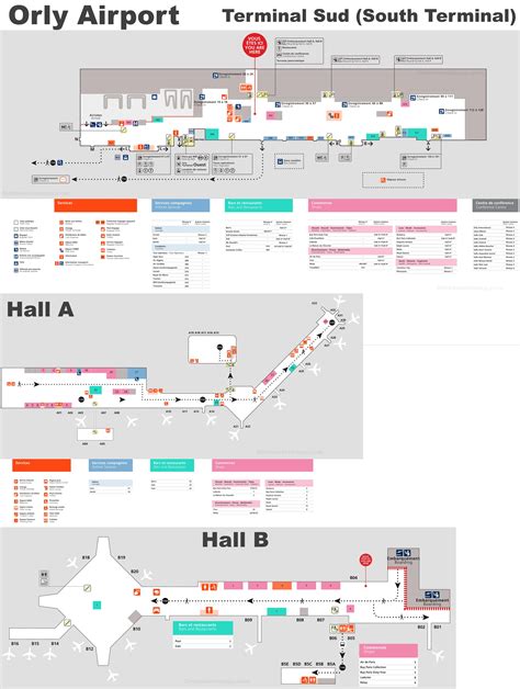 Orly Airport Terminal Sud Map | Paris - Ontheworldmap.com