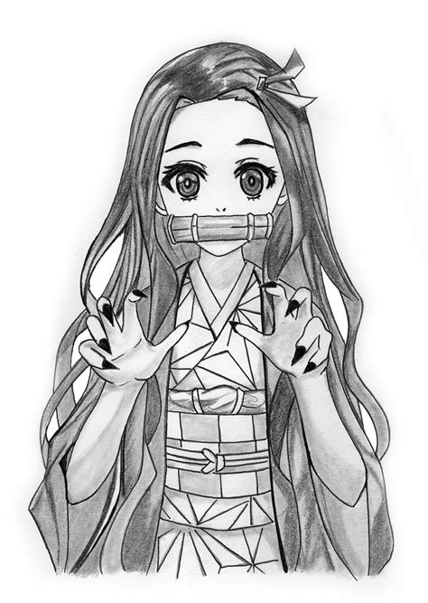 The Best 13 Anime Demon Slayer Cute Nezuko Drawing Easy - aboutmissgraphic