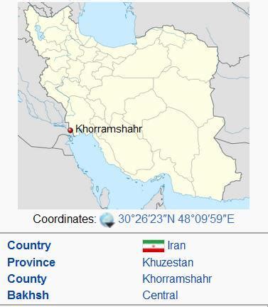 Location of Khorramshahr city, Iran | Download Scientific Diagram