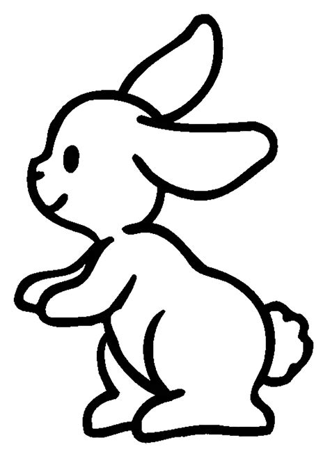 Rabbit coloring page for kids - Rabbit & Bunny Coloring Pages for Kids