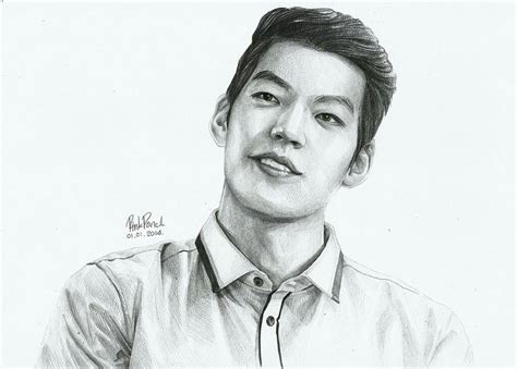 Kim Woo Bin drawing Exo Drawing, Girl Drawing Sketches, Daily Drawing ...