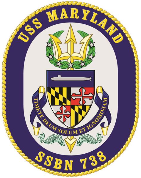 Official logo of USS Maryland (SSBN 738) | Our Logos | Pinterest | Maryland, Military insignia ...