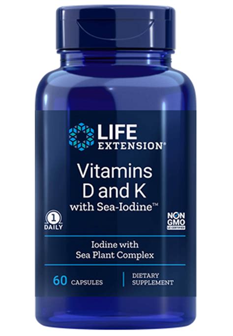 Life Extension Vitamins D and K with Sea-Iodine – Supplement First