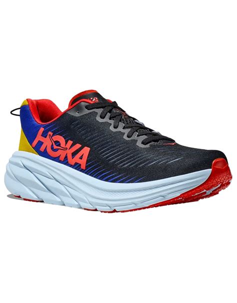 Hoka Rincon 3 Black/Dazzling Blue Men's running Shoes : Snowleader