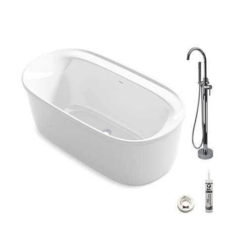 Sterling by Kohler 66" x 34" Freestanding Soaking Bathtub | Wayfair