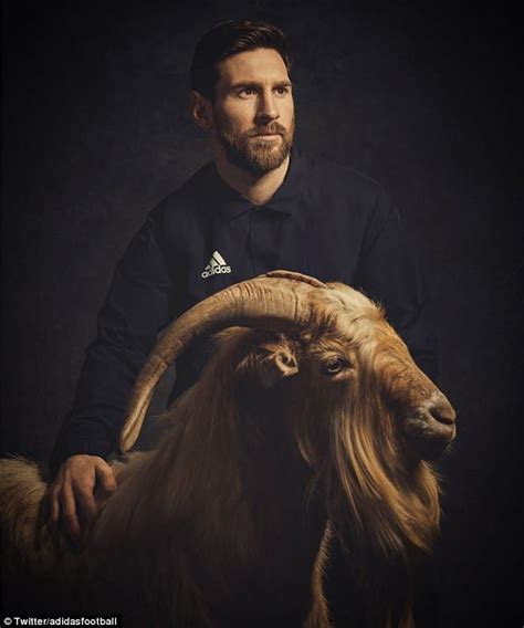 Argentina and Barcelona star Lionel Messi poses with goats in photo ...