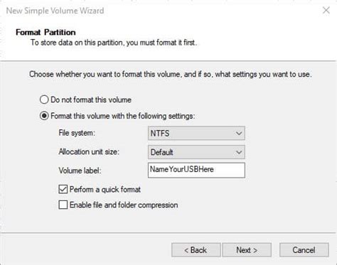 How do I format partitions on your USB drive?