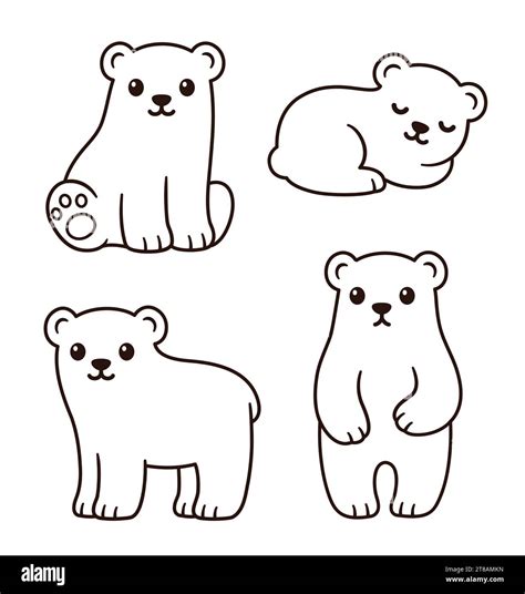 Bear Cub Outline Drawing