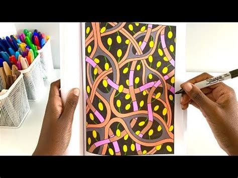 ASMR Coloring in Abstract Art with Sharpie. Satisfying, Relaxing ...