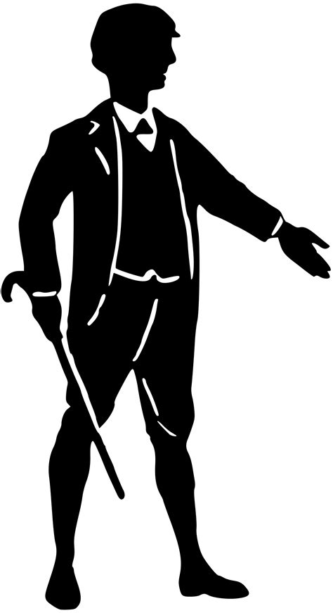 Clipart - Gentleman silhouette 3