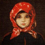 The little girl with red headscarf | Goblen ART
